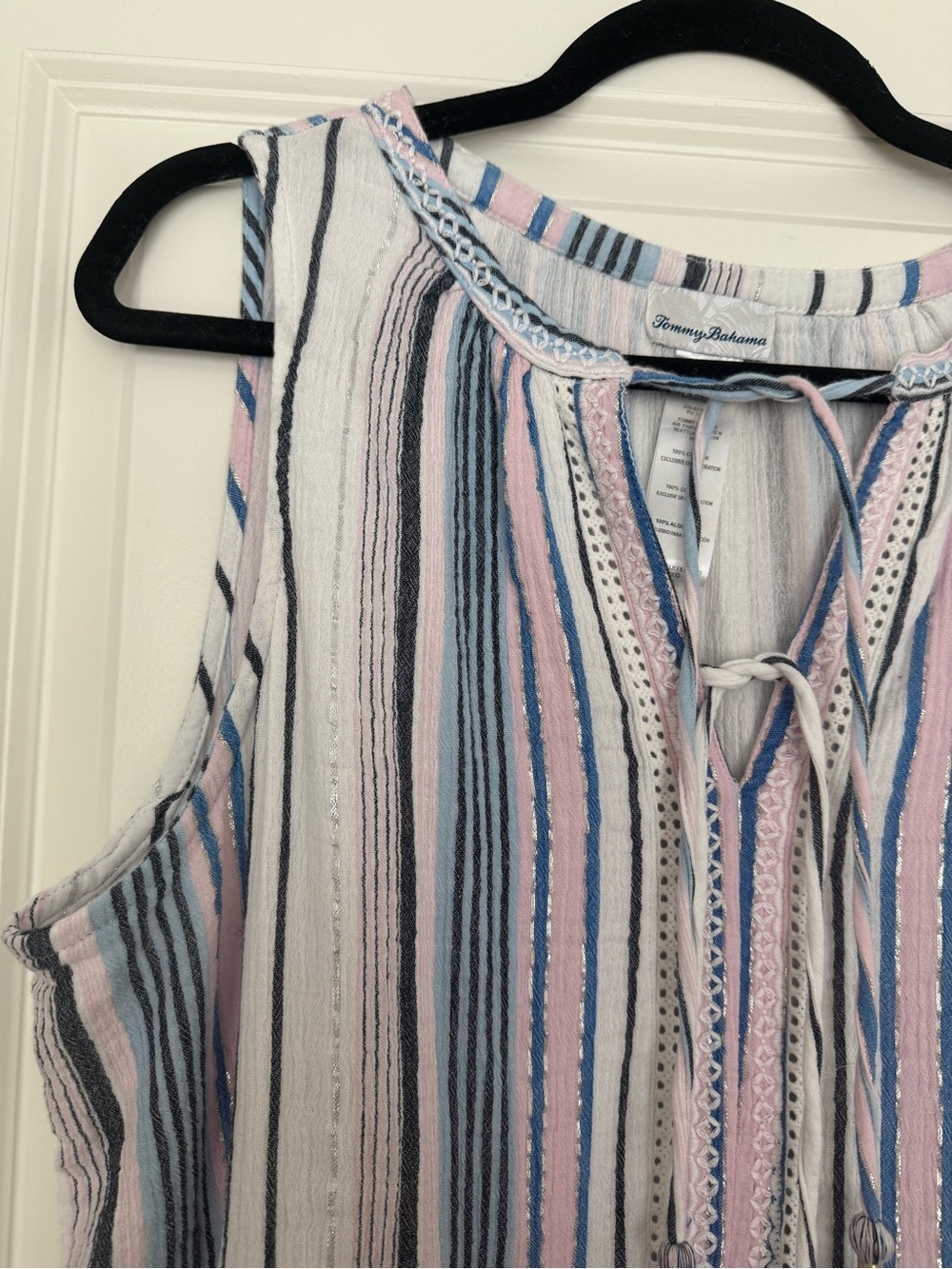 Tommy Bahama Mykonos Gauze Stripe Coverup Dress - Picture 2 of 5